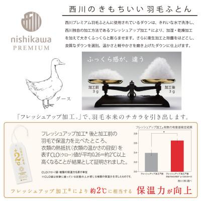 ふるさと納税 近江八幡市 【nishikawa/西川】羽毛肌掛ふとんNP7051ポーリッシュホワイトグース90%/0.3kgSの画像