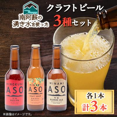 ふるさと納税 南阿蘇村 みなみ阿蘇ビール飲み比べセット(阿蘇ブロンドエール・阿蘇レッドIPA・熊本クラフトサワー熊本みかん)
