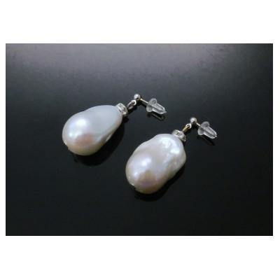 ふるさと納税 和泉市 淡水真珠大ぶりバロックピアス