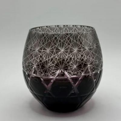 ふるさと納税 海南市 琥珀塗り切子(031)パープル