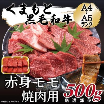 ふるさと納税 八代市 [A4〜A5]くまもと黒毛和牛赤身モモ焼肉用 500g(八代市)