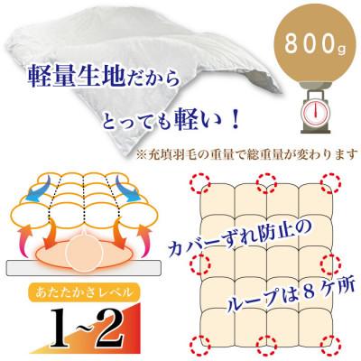 ふるさと納税 小川町 羽毛掛け布団 ダブル 打ち直し オフホワイト 肌掛 薄目 夏向け リフォーム 無地【Rコース】の画像