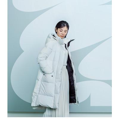 ふるさと納税 小樽市 北海道ダウン:RETAR NUY/レタールヌイ ダウンロングコート 女性サイズ ホワイト/S