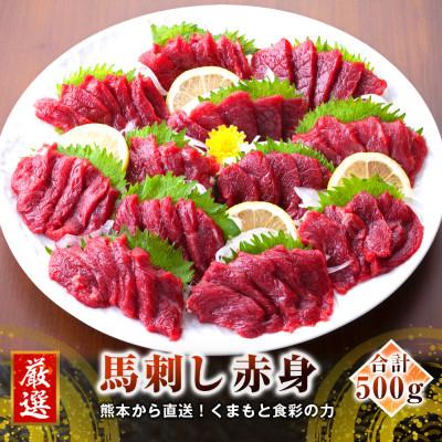 ふるさと納税 長洲町 [馬刺し]熊本直送 ブロック 赤身 500g(長洲町)
