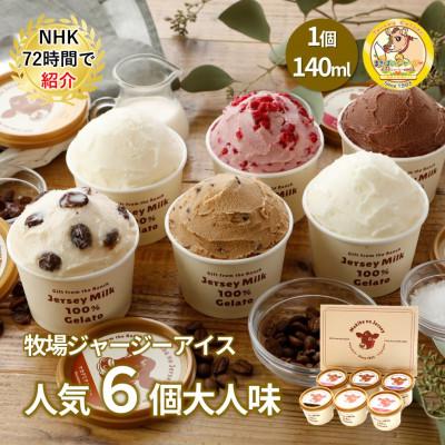 ふるさと納税 伊達市 自社牧場直営ジャージーアイスクリーム人気6種各1個 計6個の大人味セット