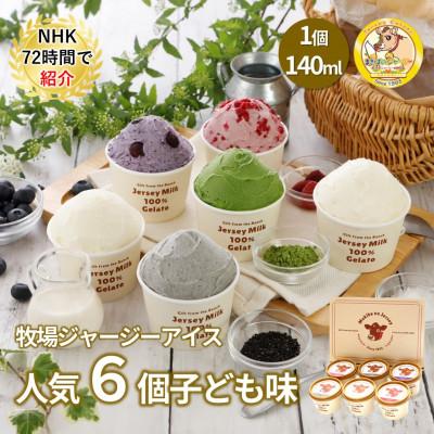 ふるさと納税 伊達市 自社牧場直営ジャージーアイスクリーム人気6種各1個 計6個の子供味セット