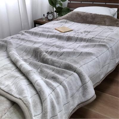 ふるさと納税 和泉市 【シングル】吸湿発熱リッチファー2枚合わせ毛布 ベージュ1枚 JY-2401-BE |  | 03