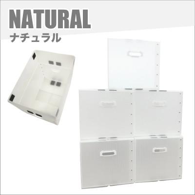 ふるさと納税 春日部市 折りたたみ式プラダン製収納 BOX 5枚セット ナチュラル