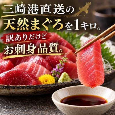 ふるさと納税 三浦市 【訳あり】天然三崎まぐろ 赤身 1kg 家計応援 10人分!不揃い　海鮮 刺身 漬け |  | 01