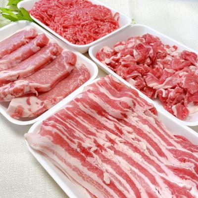 ふるさと納税 鹿嶋市 かしまし豚詰め合わせ ロース90g×5枚 ・挽肉400g・バラ肉400g・小間肉400g