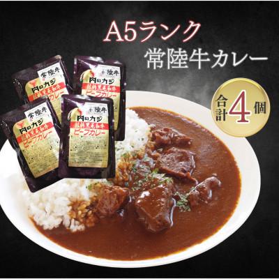 ふるさと納税 鹿嶋市 [A5ランク常陸牛]カレーセット 計4パック