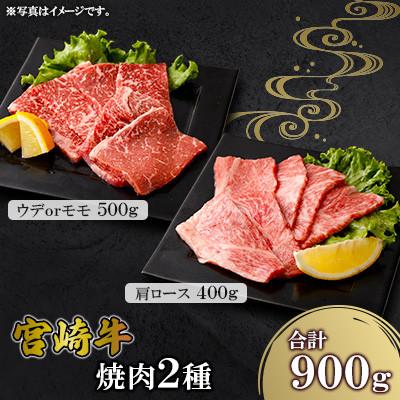 ふるさと納税 高鍋町 宮崎牛 焼肉 2種 (赤身霜降り) 約900g(高鍋町)