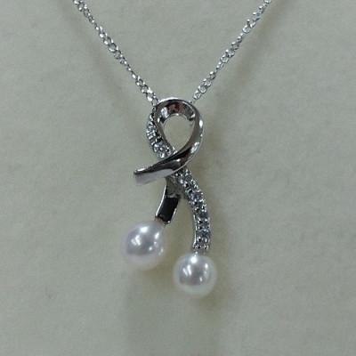 ふるさと納税 鳥羽市 伊勢志摩あこや本真珠ペンダント・プチ・リボン(P25)50-69