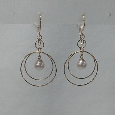 ふるさと納税 鳥羽市 伊勢志摩あこや本真珠ピアス・ダブルサークルK18 250-09