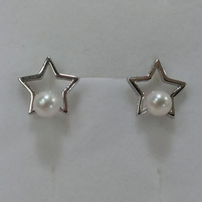 ふるさと納税 鳥羽市 伊勢志摩あこや本真珠ピアスSV製スタッド(S02)スター40-33