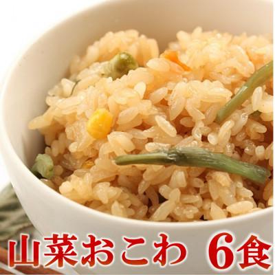 ふるさと納税 羽島市 山菜おこわ(高山市産「たかやまもち」使用) 6食セット