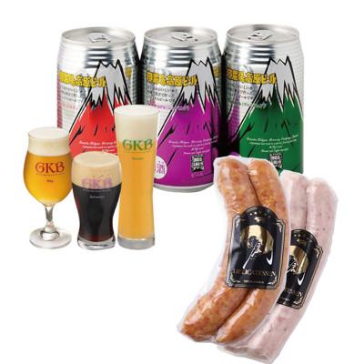 ふるさと納税 御殿場市 SG-4 御殿場高原ビール3種&amp;時之栖オリジナルソーセージ2種