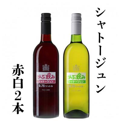 ふるさと納税 甲州市 シャトージュン がぶ飲み赤白2本