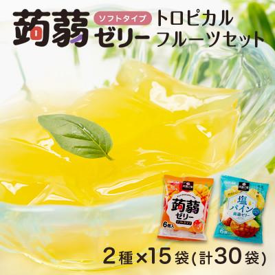 ふるさと納税 下仁田町 180粒!下仁田の蒟蒻ゼリーソフトタイプ2種 トロピカルセット(2種×15袋6粒入)F21K-382
