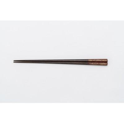 ふるさと納税 小川町 漆天目蒔絵 御箸「光彩」(こうさい)朱系統22.5cm八角形×1膳