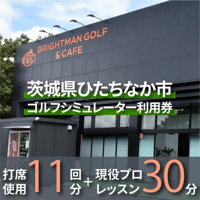 ふるさと納税 ひたちなか市 [利用クーポン券]ワンクラス上のゴルフシミュレーター券11回分+現役プロレッスン30分券