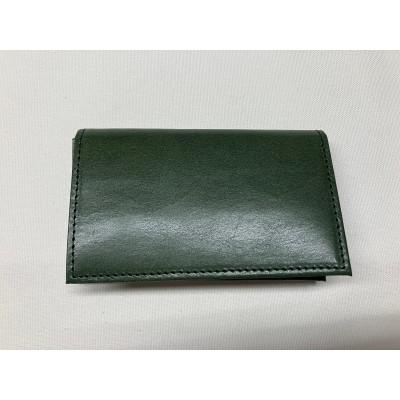 ふるさと納税 忠岡町 日本製本ヌメ皮名刺入れモスグリーン