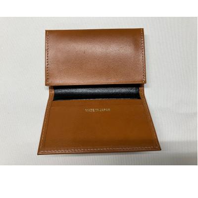ふるさと納税 忠岡町 日本製本ヌメ皮名刺入れブラウン