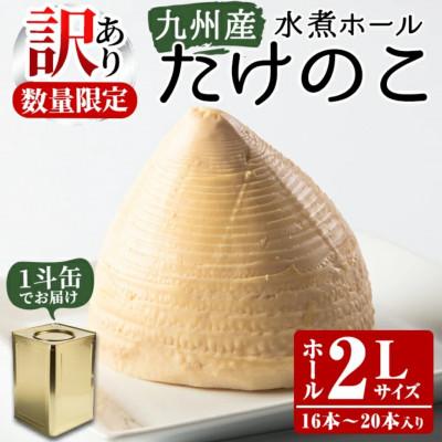 ふるさと納税 阿久根市 [訳あり・業務用]数量限定!1斗缶たけのこ水煮ホール2L(16本〜20本) [上野食品]a-50-3