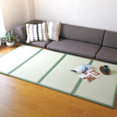 ふるさと納税 岡山市 岡山県岡山市産 樹脂製 畳マット 悠久 サイズ:シングル カラー:ナチュラル(い草色)