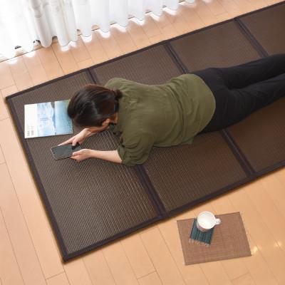 ふるさと納税 岡山市 岡山県岡山市産 樹脂製 畳マット 悠久 サイズ:シングル カラー:ブラウン