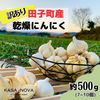 ふるさと納税 田子町 [訳あり]青森県田子町産にんにく(乾燥)『500g』(7〜10個)