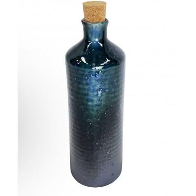 ふるさと納税 甲賀市 信楽焼・ラジウムボトル(青ビードロ)