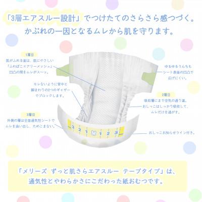 ふるさと納税 西条市 愛媛県西条市製造 紙おむつ 花王 メリーズ さらさらエアスルー テープタイプSサイズ(62枚×2袋) |  | 01