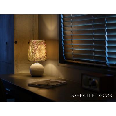 ふるさと納税 甲賀市 [mimi lamp]ミミランプ(白) - ウィリアムモリス ピンパーネル(日本製)テーブルスタンド