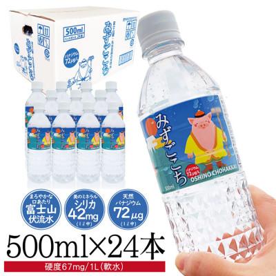 ふるさと納税 忍野村 富士山麓 名水百選の天然水 みずごこち 忍野八海 ちょはっかい 500ml×24本