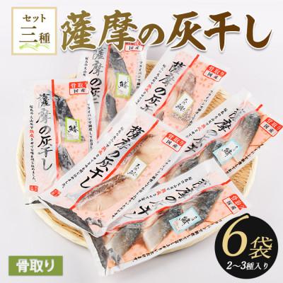 ふるさと納税 指宿市 桜島火山灰で魚を熟成旨味が詰まった『薩摩の灰干し』2〜3種 計6Pセット(010-1865)
