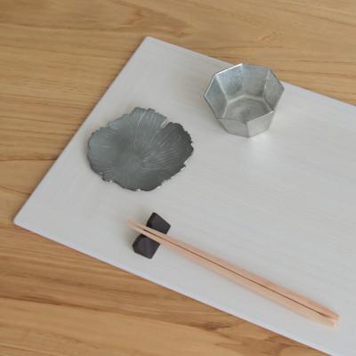ふるさと納税 加茂市 お手入れ簡単・天然木ランチョンマット《KIRI Place Mat ホワイト2枚組》の画像
