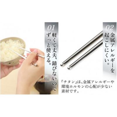 ふるさと納税 鯖江市 【めがね職人が作る】純チタン製箸「かつき」 プレーンつや |  | 02