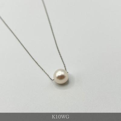 ふるさと納税 伊勢市 K10WG アコヤ真珠 スルーペンダント 8mmアップ 1665