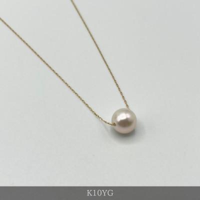 ふるさと納税 伊勢市 K10YG アコヤ真珠 スルーペンダント 8ミリアップ 1666