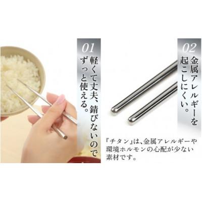 ふるさと納税 鯖江市 【めがね職人が作る】純チタン製箸「かつき