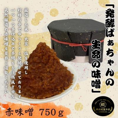 ふるさと納税 岸和田市 発酵ばぁちゃんの生命の味噌(赤)750g | 