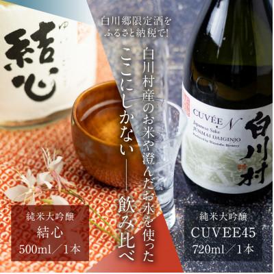 ふるさと納税 白川村 純米大吟醸 飲み比べセット 結心 500ml CUVEE45 720ml
