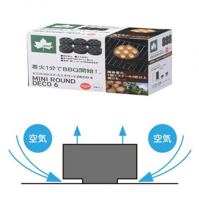 ふるさと納税 城陽市 エコココロゴス・ミニラウンドDECO6　BBQなどアウトドアで使える炭　83100116×3個_2