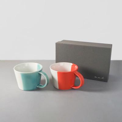 ふるさと納税 瀬戸市 瀬戸焼 m.m.d. マグ2個セット(朱・青磁) : Yahoo