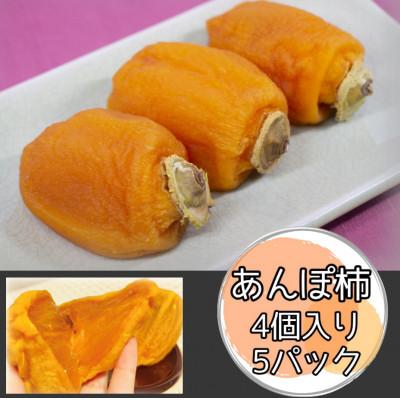 ふるさと納税 南アルプス市 [先行予約]とろりと甘い あんぽ柿 4個入り5パック(計20個)