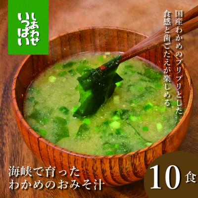 ふるさと納税 三田市 『しあわせいっぱい』フリーズドライおみそ汁 海峡で育ったわかめのおみそ汁 10食