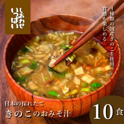 ふるさと納税 三田市 『しあわせいっぱい』フリーズドライおみそ汁 日本の採れたてきのこのおみそ汁 10食
