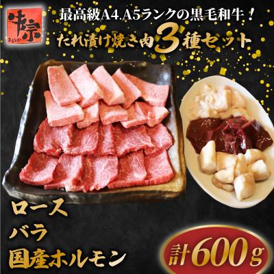 ふるさと納税 八幡市 たれ漬け 焼き肉 セット 計600g