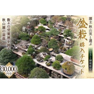ふるさと納税 韮崎市 受賞歴多数の盆栽芸術家『秋山実』と選ぶ 盆栽購入チケット 30,000円分 [ふるさと納税限定]